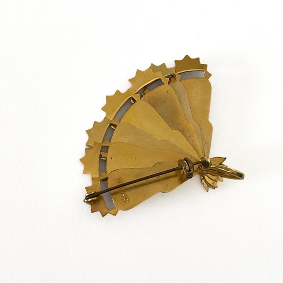 VTG Ornamental Fan Brooch - Picture 2 of 5